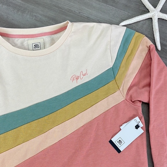 🔆RIP CURL🔆 LA BONITA CREW 70’s RETRO SWEATSHIRT - Picture 7 of 14